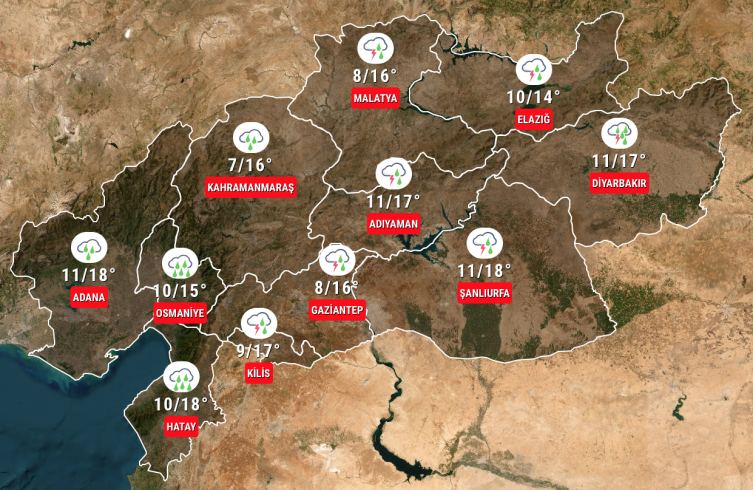 Deprem bölgesinde kuvvetli yağış bekleniyor